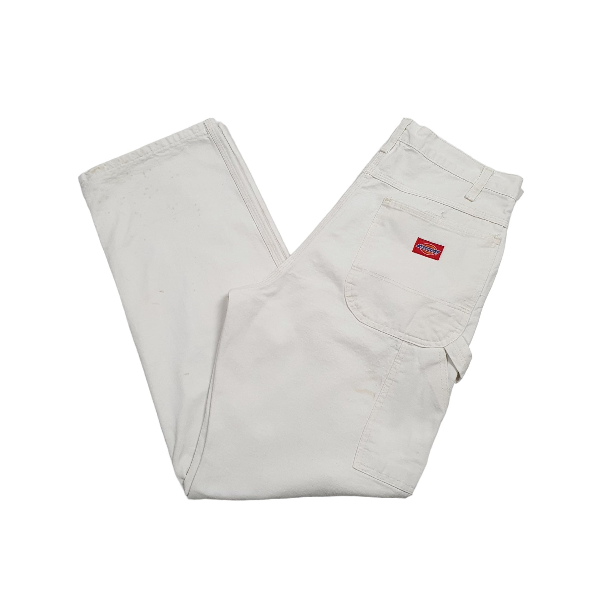 Mens Dickies Painter White Carpenter Trousers W34 L30 White