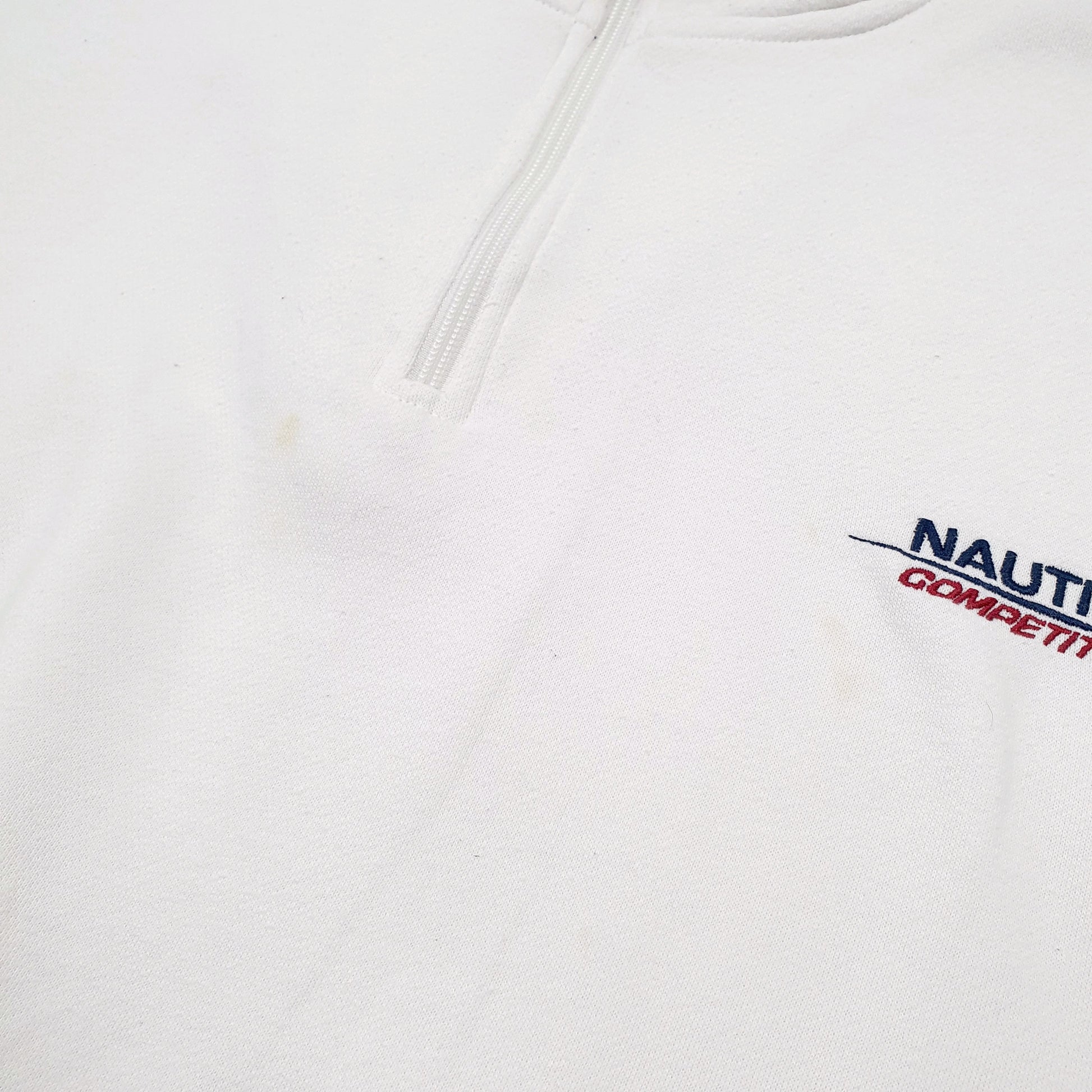 Nautica Competition Spellout Quarter Zip L White