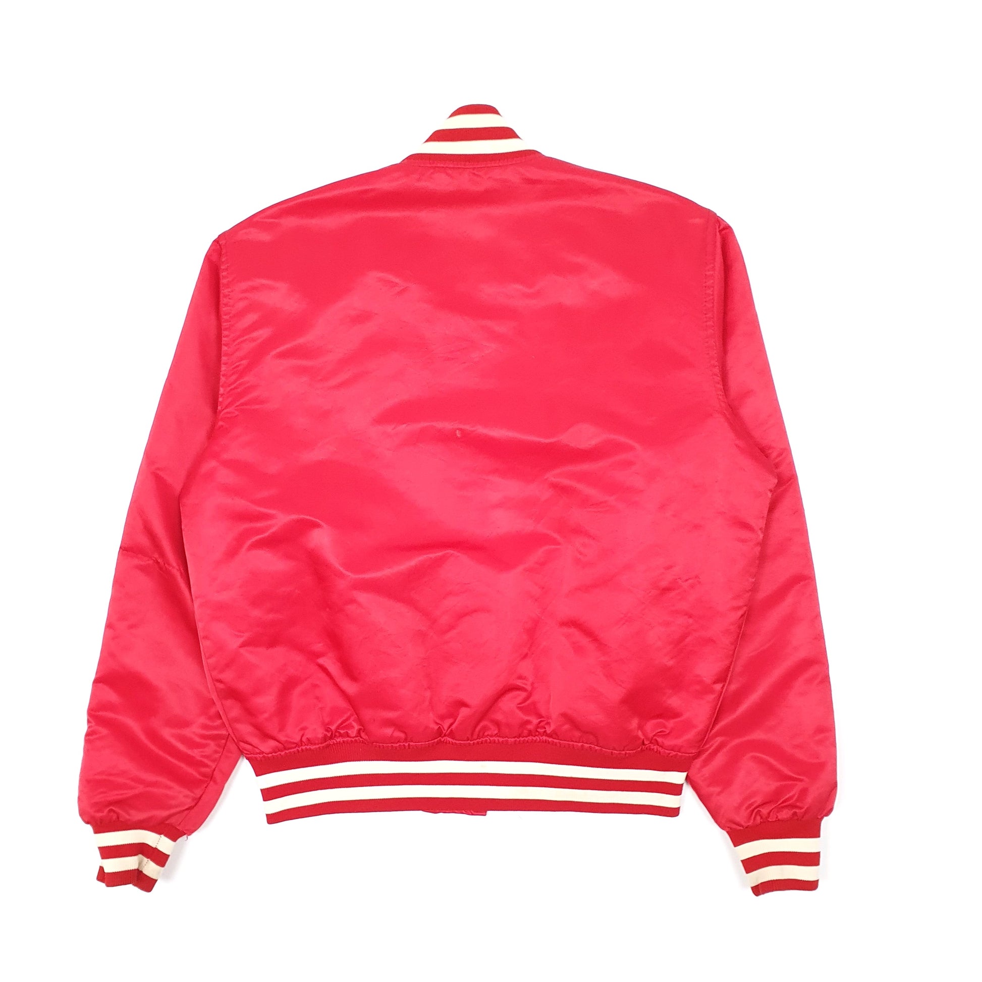 Mens Red Starter Vintage 1980s Satin Maryland USA College Made in USA Varsity  Coat