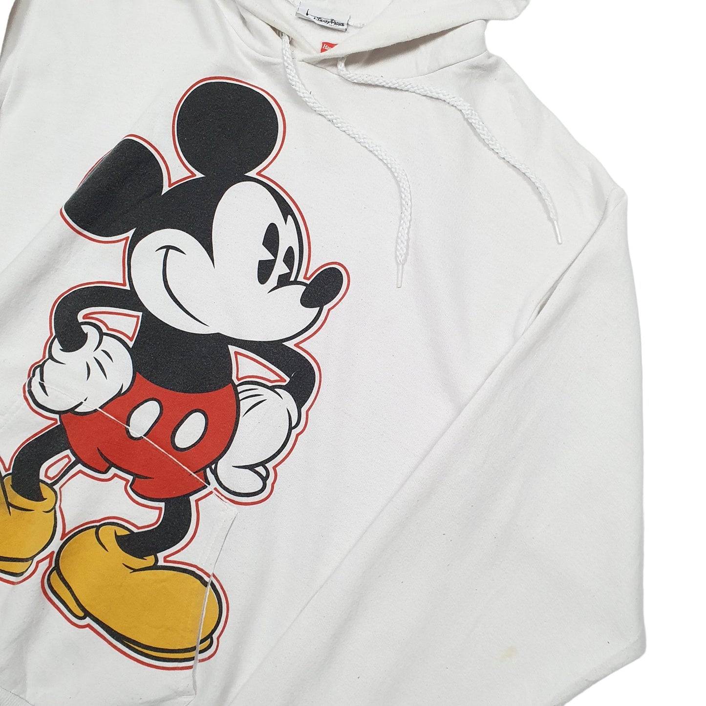 Mens White Disney Mickley Mouse Disney Hoodie Jumper