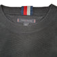 Mens Black Tommy Hilfiger Spellout Striped Crewneck Jumper