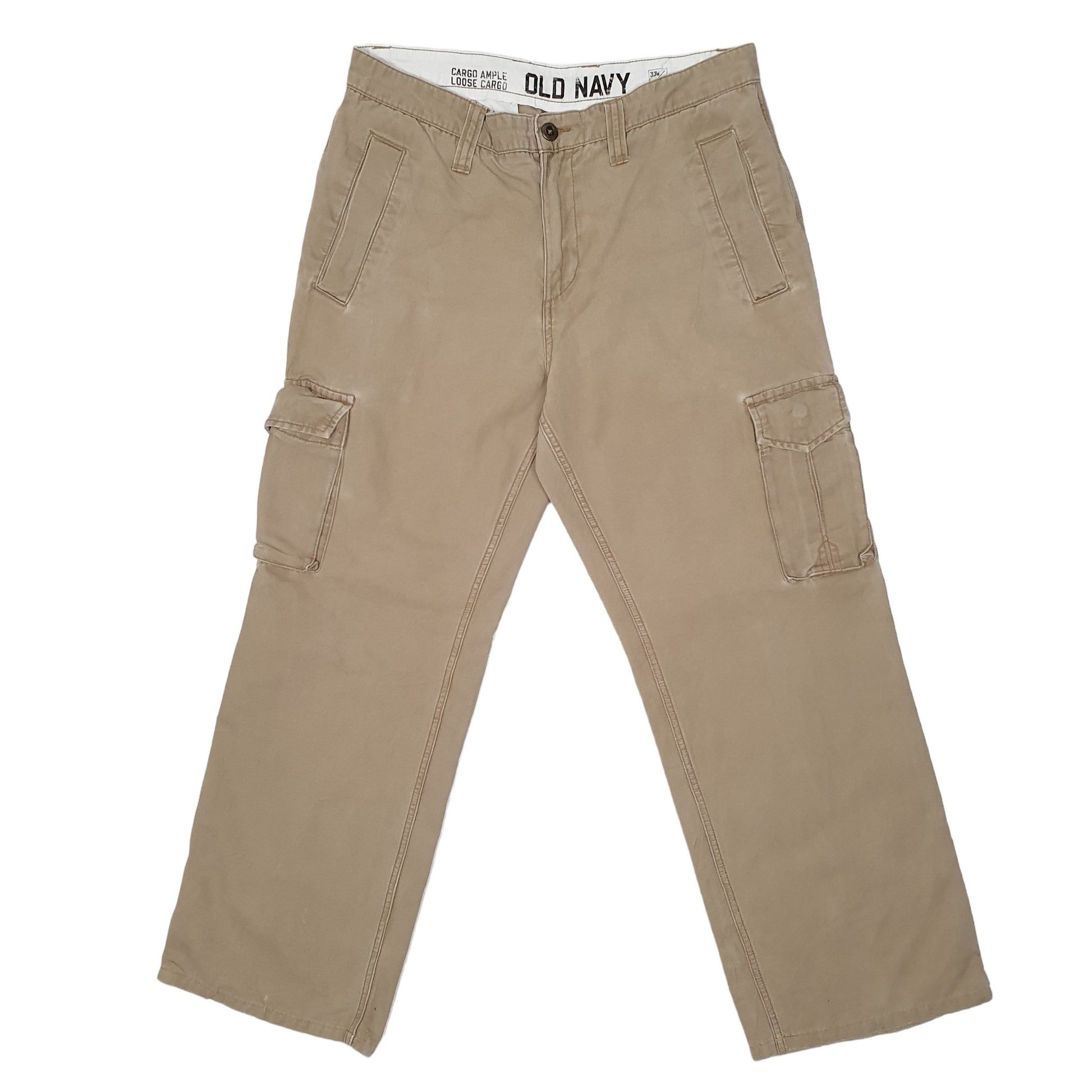 Mens Beige Old Navy Combat Pants Cargo Trousers
