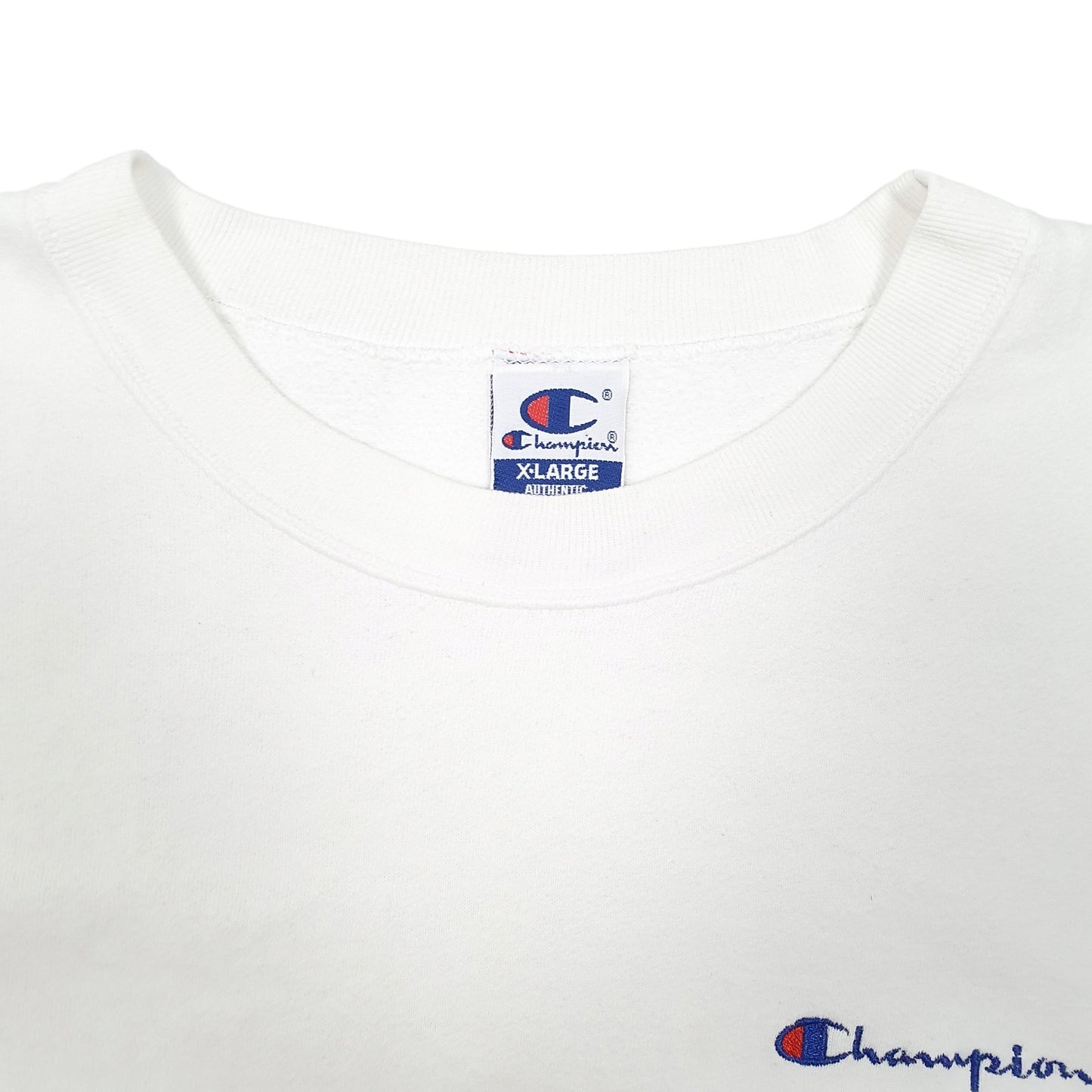 Mens White Champion  Crewneck Jumper