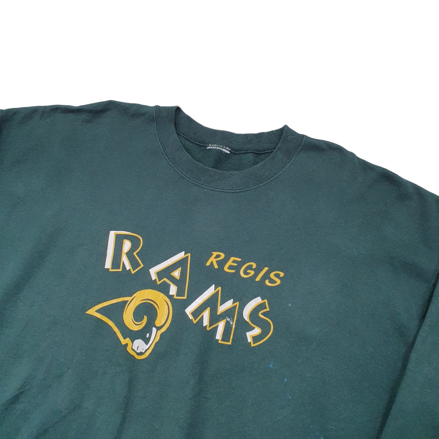 Unbranded Regis Rams American Football High School Vintage Crewneck L Green