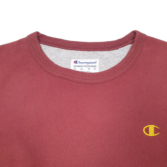 Mens Burgundy Champion  Crewneck Jumper