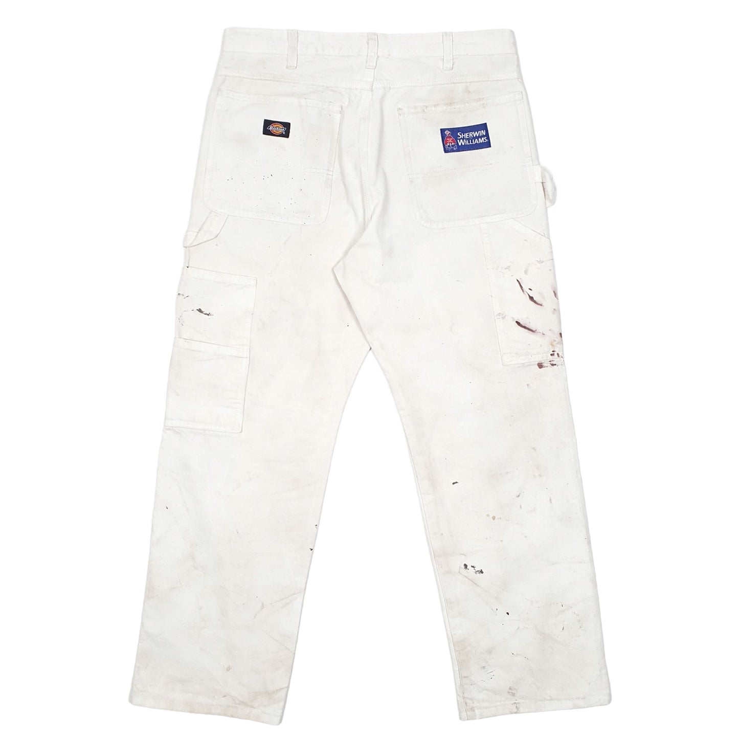 Mens White Dickies Painter Decorator Carpenter Trousers