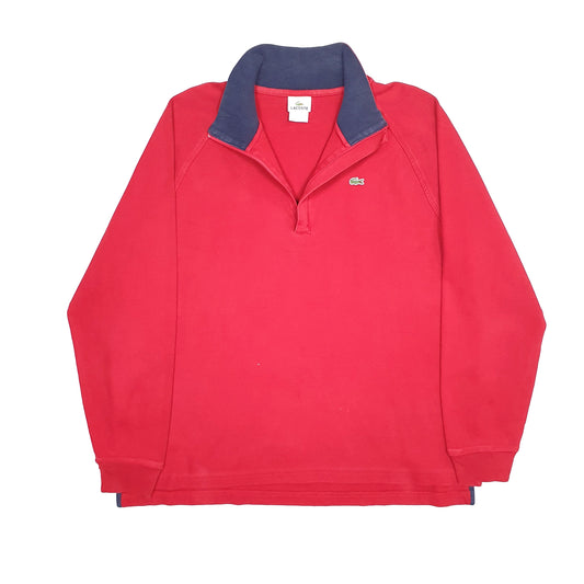 Lacoste Quarter Zip Red