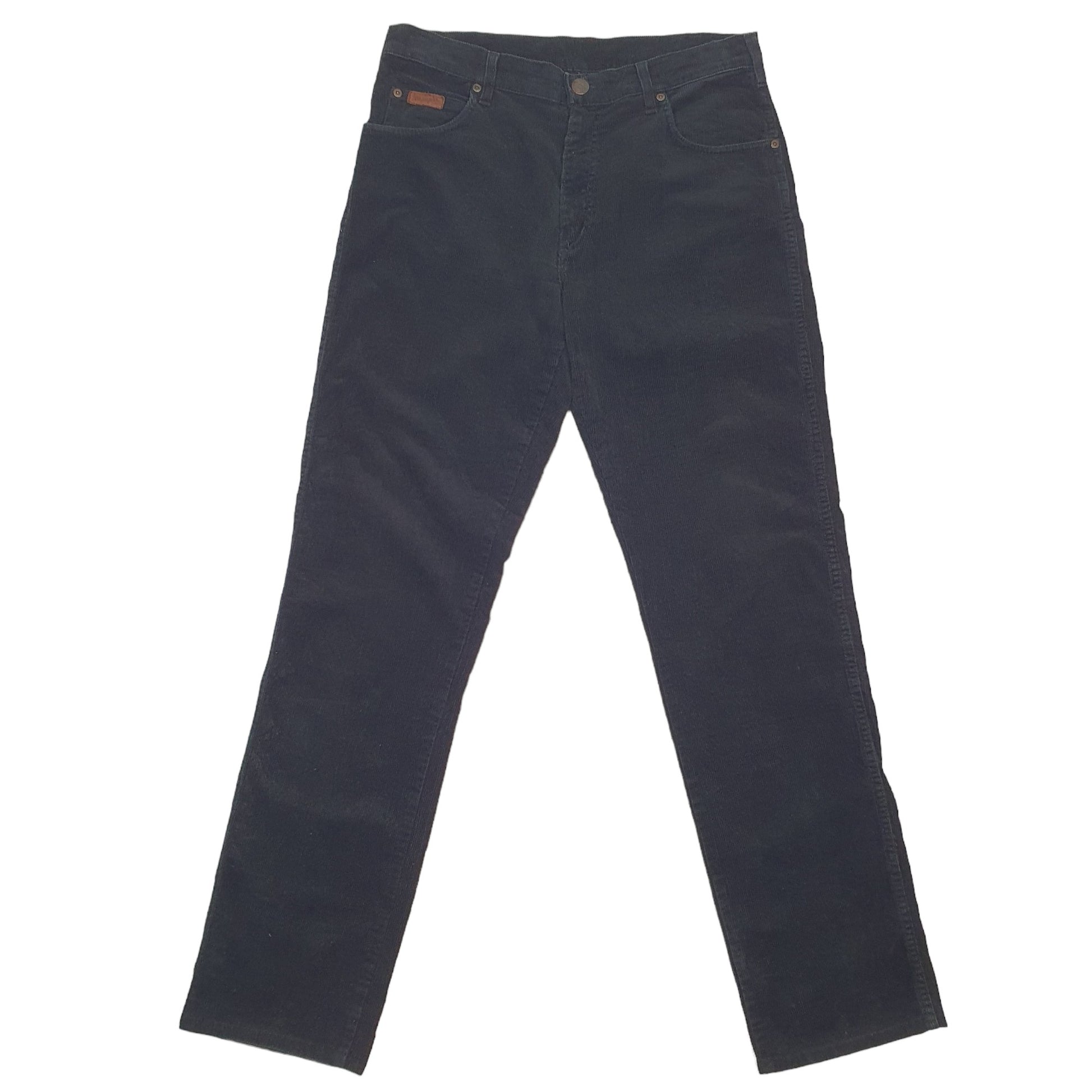 Mens Black Wrangler  Corduroy Trousers