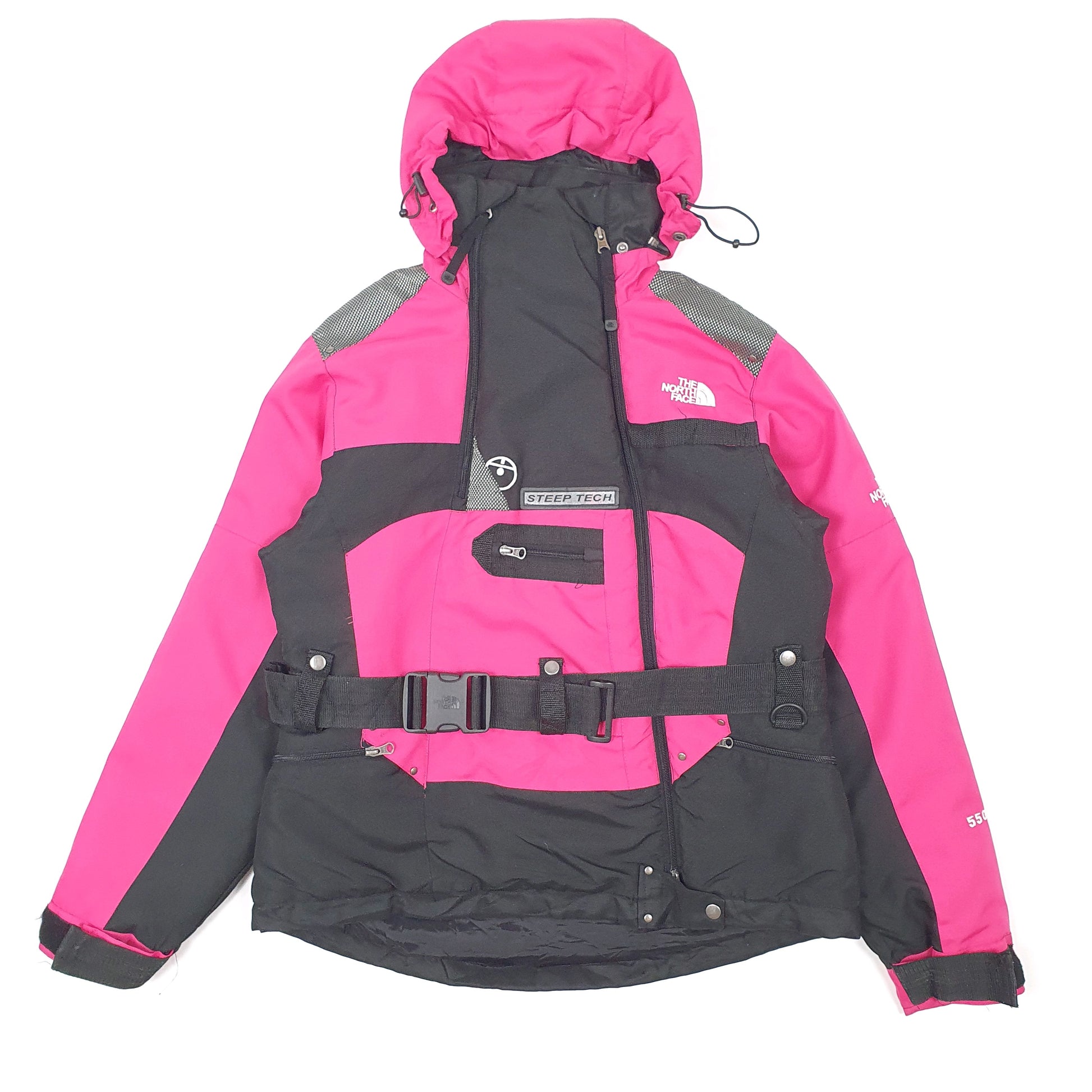 Womens Pink The North Face Steeptech 550 Hooded Vintage Padded Jacket Coat