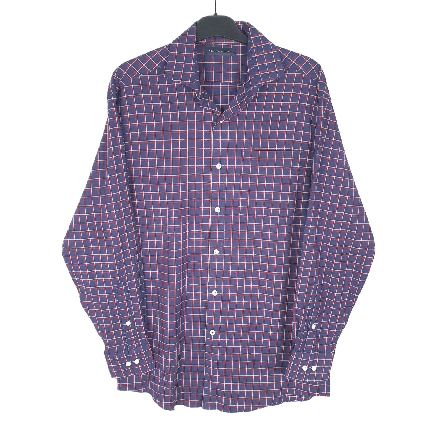 Tommy Hilfiger Long Sleeve Regular Fit Check Shirt Navy