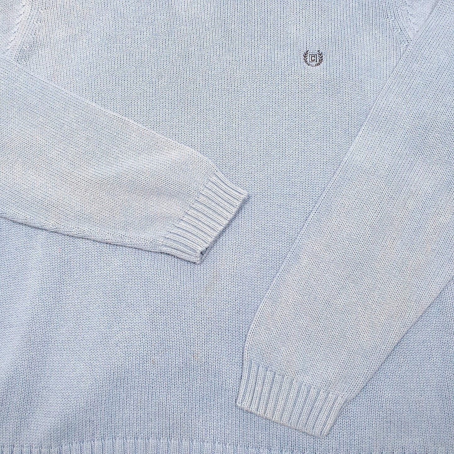 Mens Blue Ralph Lauren Chaps Knit Jumper Winter Crewneck Jumper