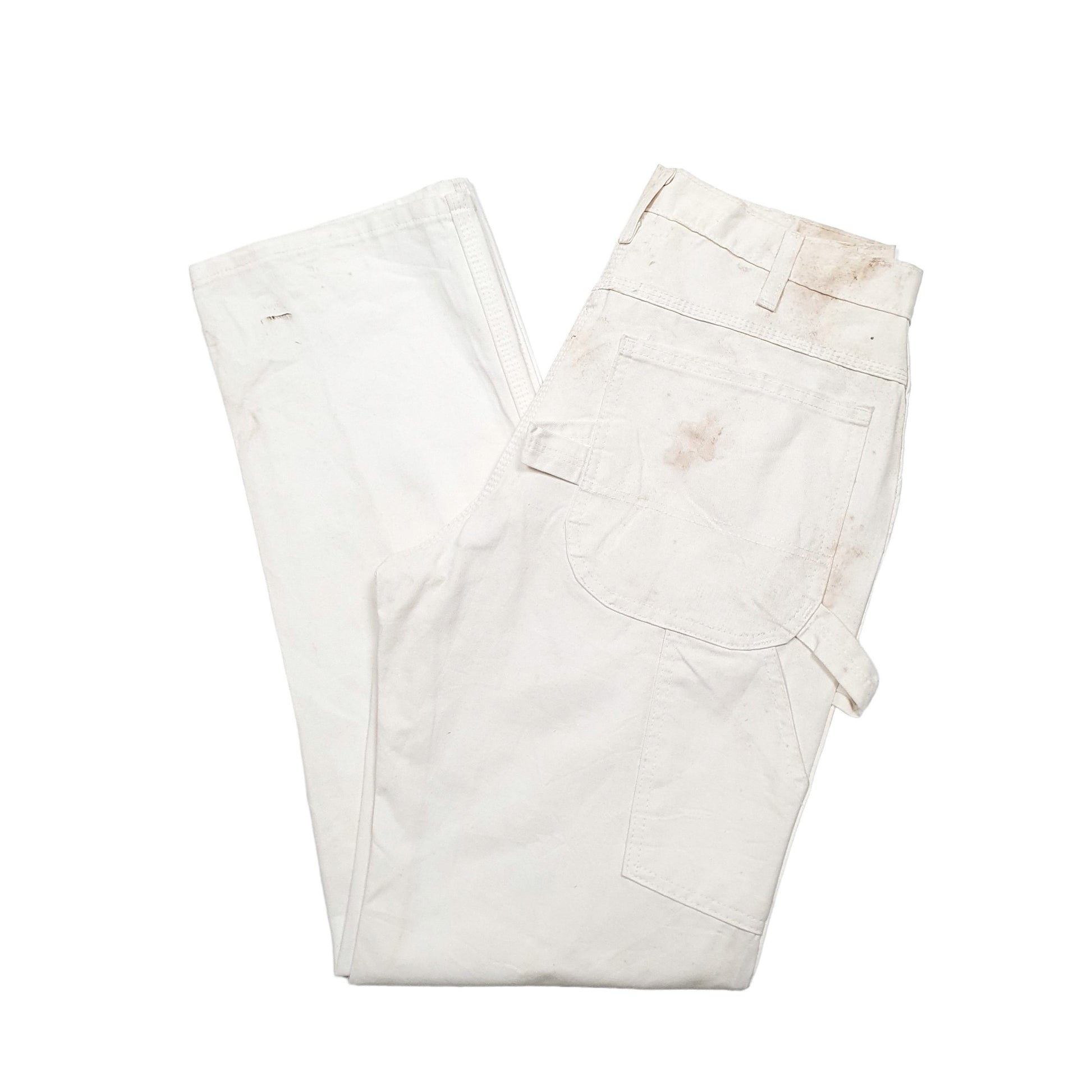Mens White Dickies  Carpenter Trousers