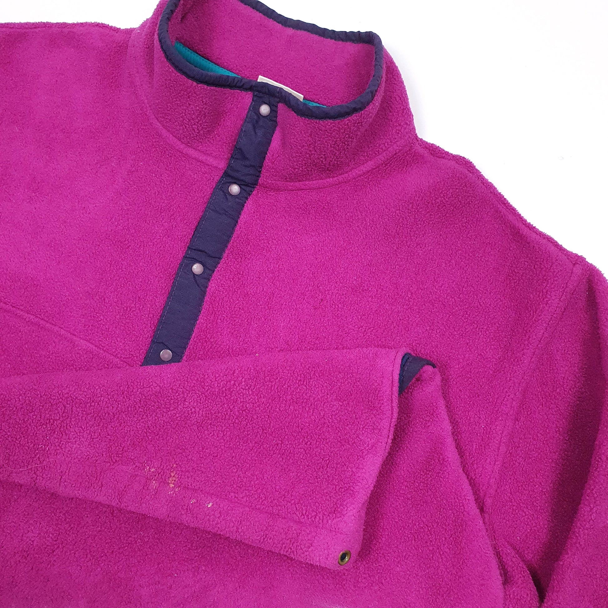 LL Bean Quarter Zip Fleece XL Pink