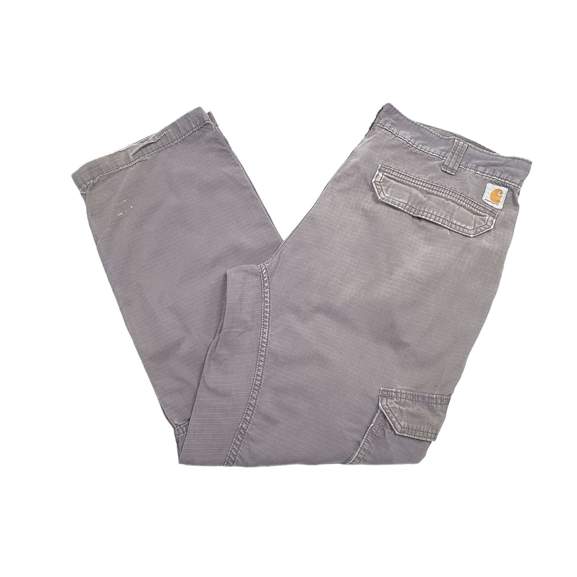 Mens Carhartt Combat Grey Cargo Trousers W38 L29 Grey