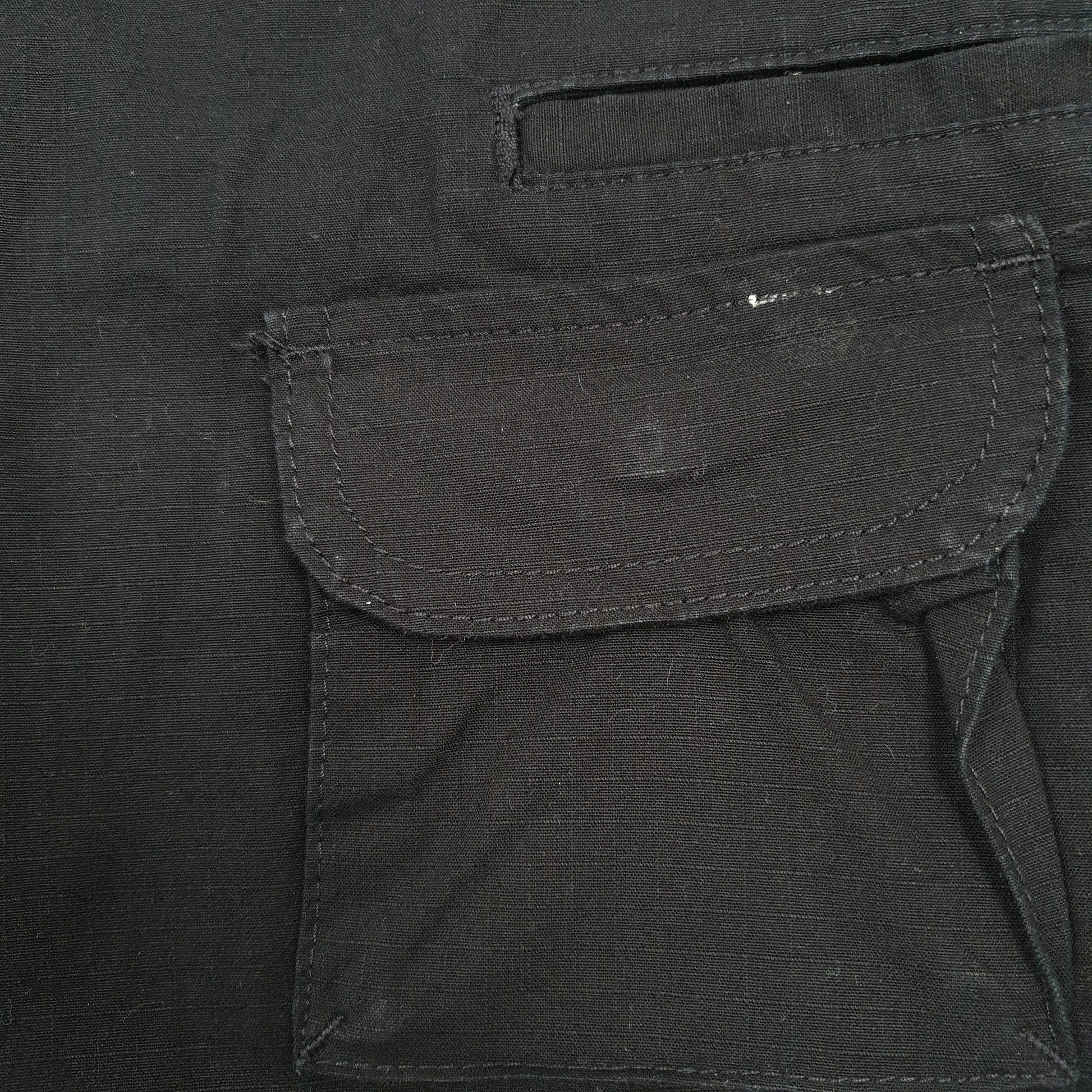 Dickies Stretch Drawstring Black Cargo Workwear Shorts UK18 Black