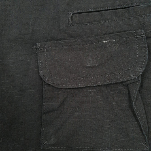 Dickies Stretch Drawstring Black Cargo Workwear Shorts UK18 Black