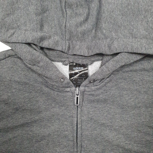 Womens Grey Adidas Spellout Full zip Jumper