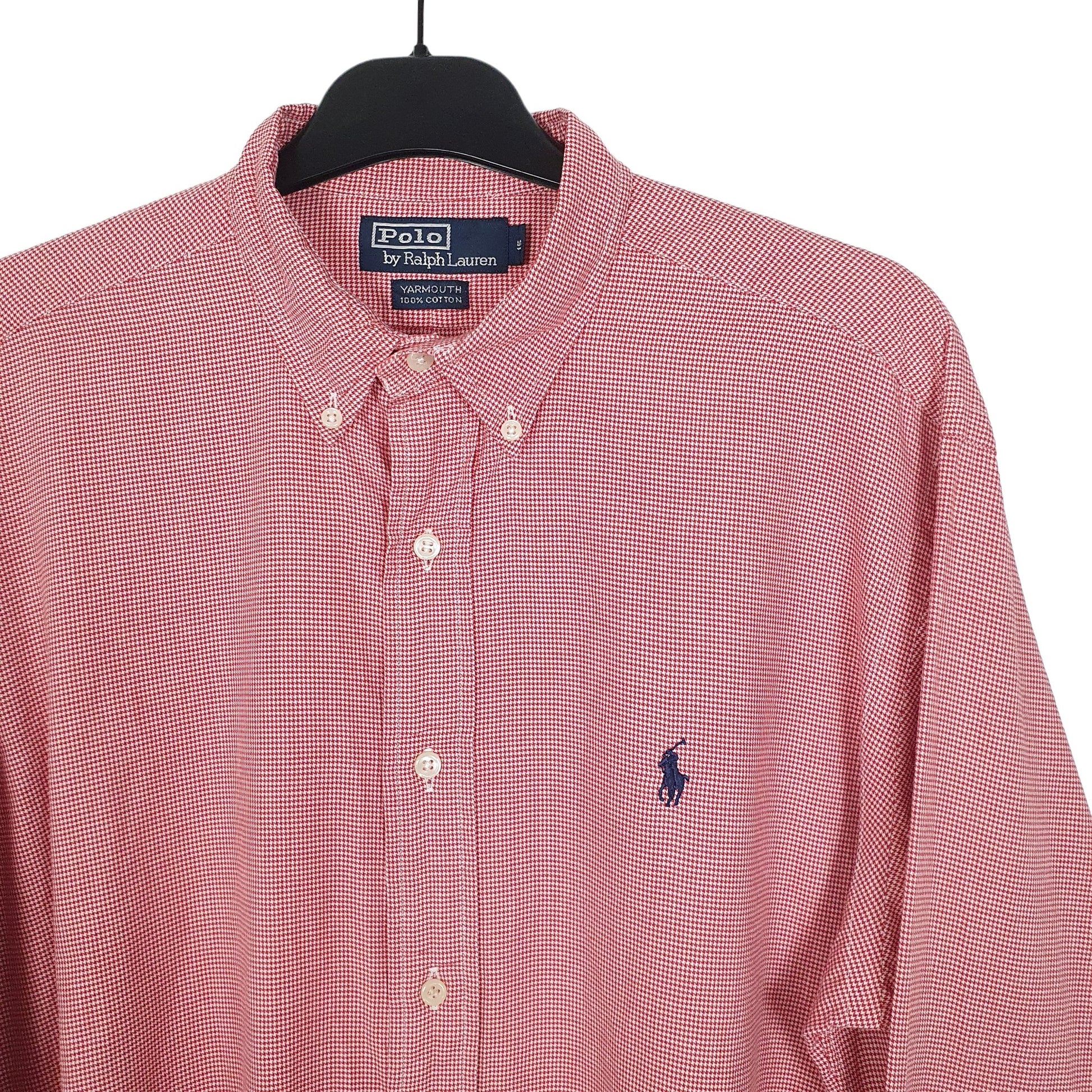 Ralph Lauren Long Sleeve Yarmouth Fit Check Shirt Red