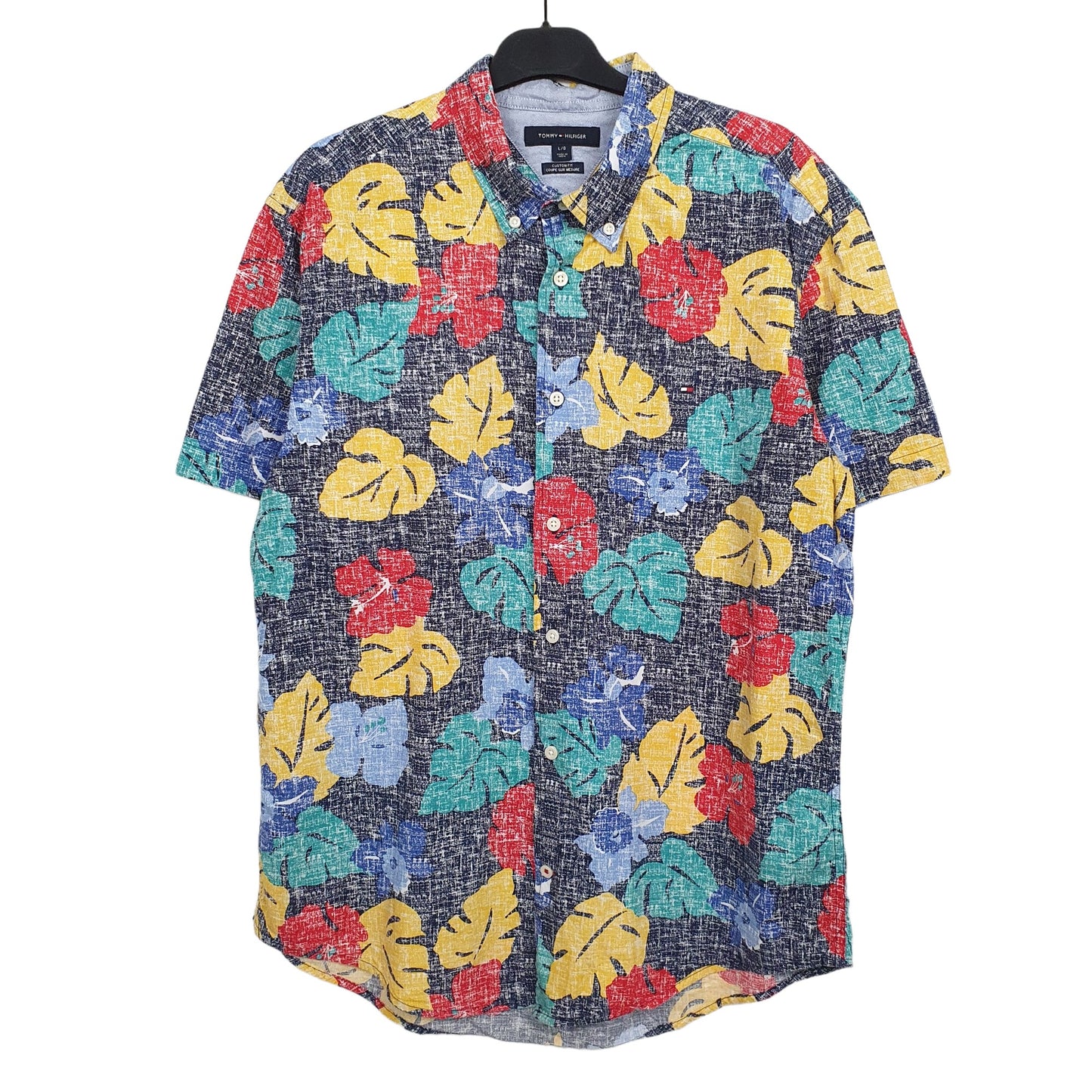 Tommy Hilfiger Pattern Short Sleeve Regular Fit Shirt Yellow