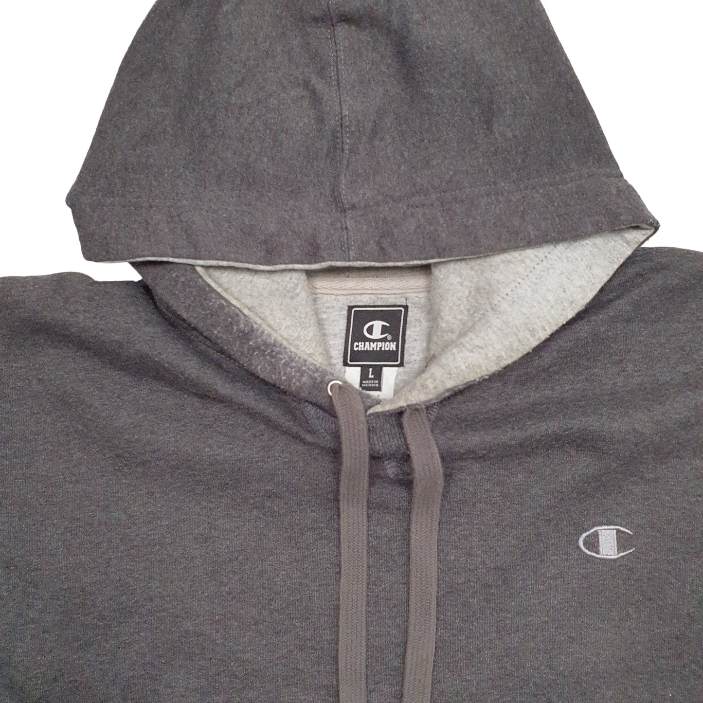 Mens Grey Champion  Hoodie Jumper