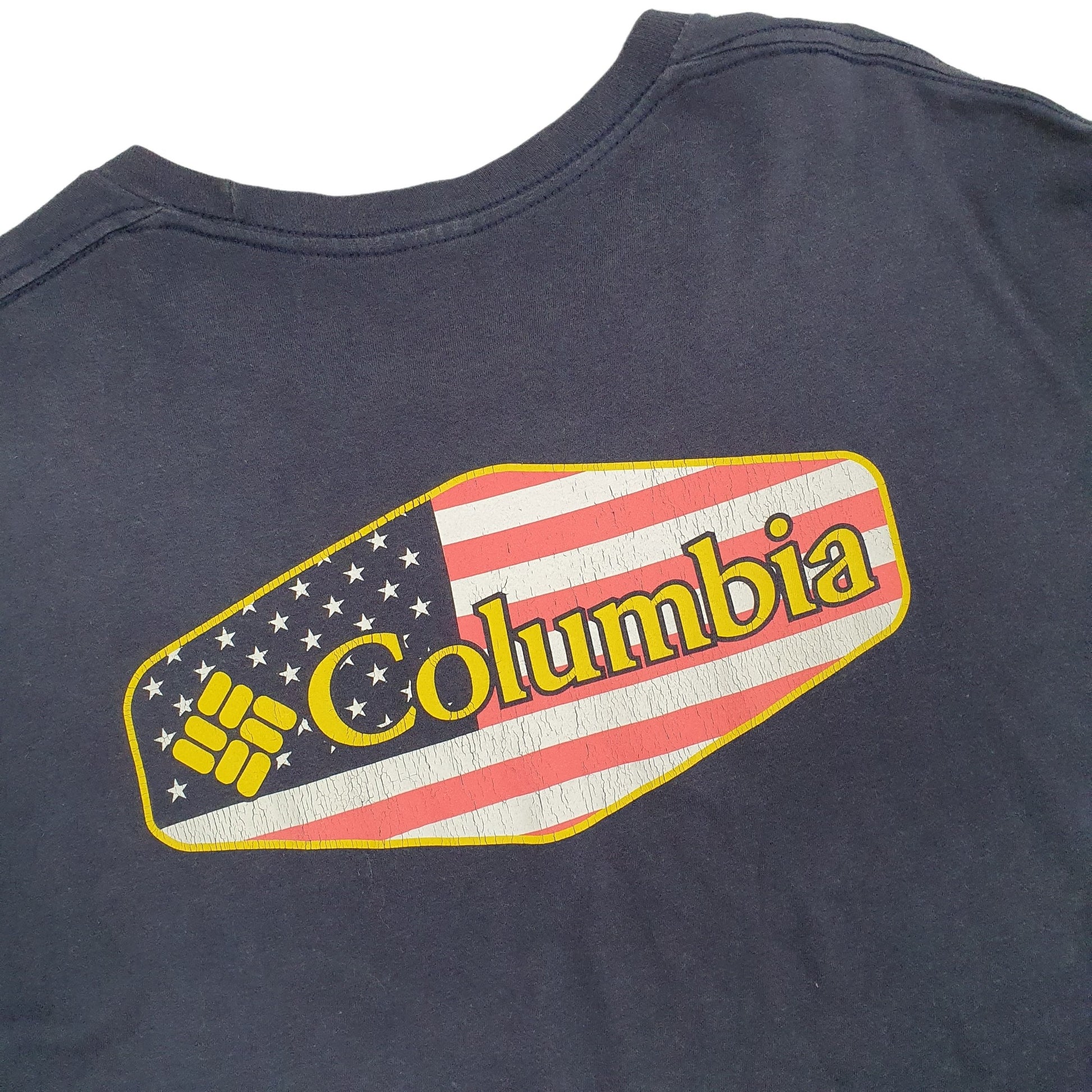 Mens Blue Columbia Sportswear  Short Sleeve T Shirt