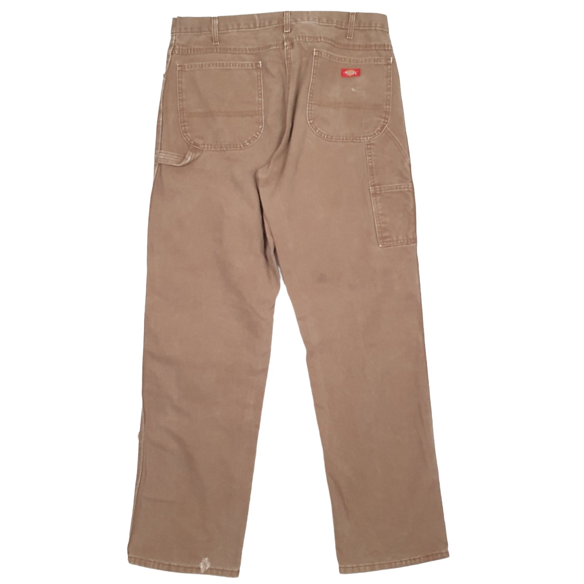 Mens Dickies Brown Carpenter Trousers W36 L34 Brown