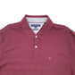 Mens Burgundy Tommy Hilfiger Custom Fit Short Sleeve Polo Shirt