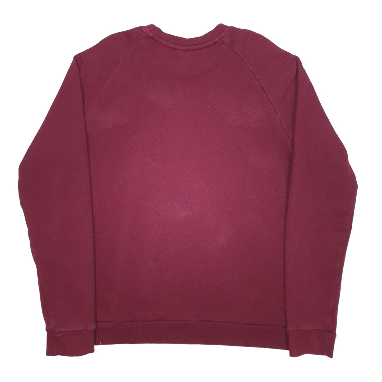Mens Burgundy Adidas Spellout Crewneck Jumper