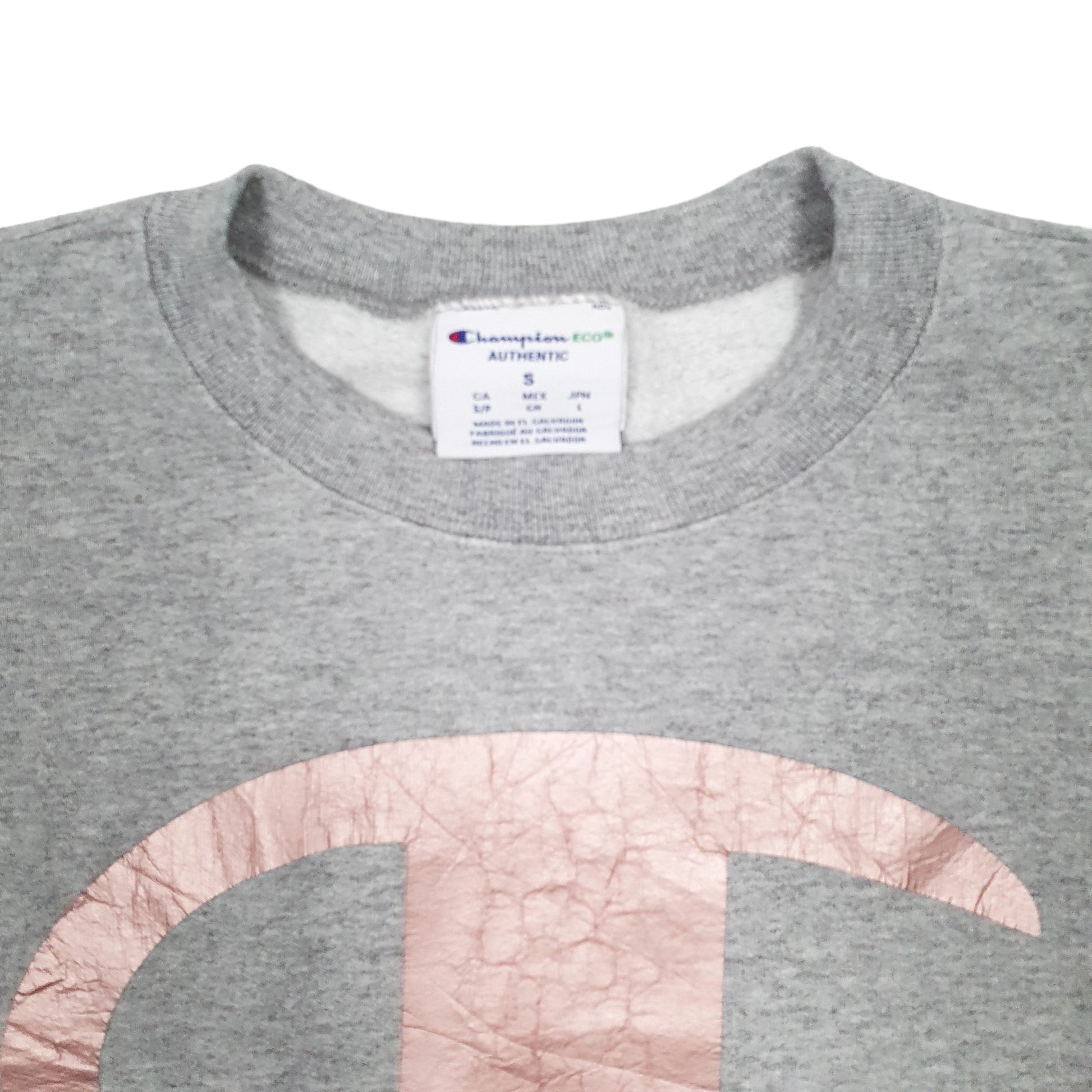 Mens Grey Champion Just Dance Crewneck Jumper