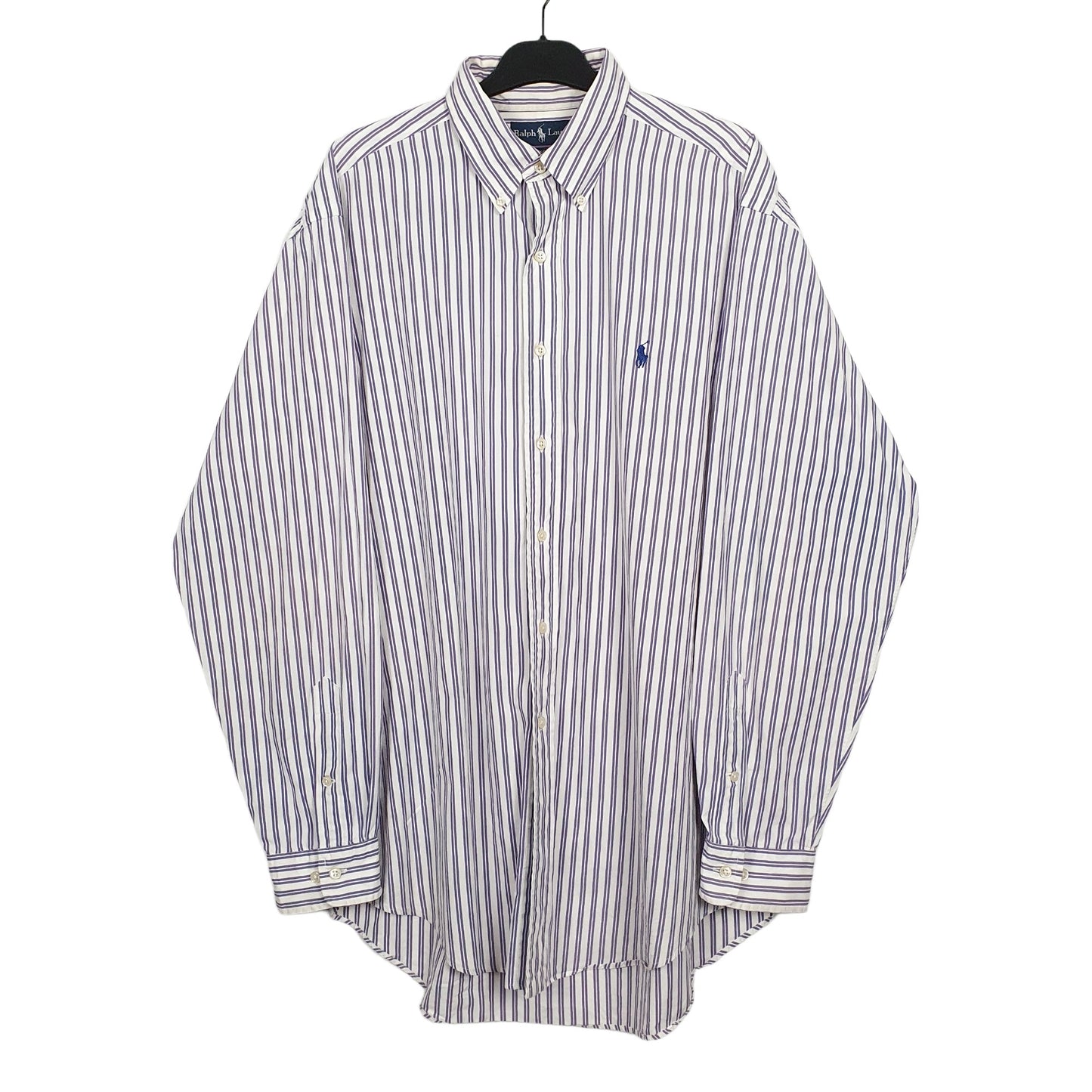Ralph Lauren Long Sleeve Classic Fit Pinstripe Shirt Purple