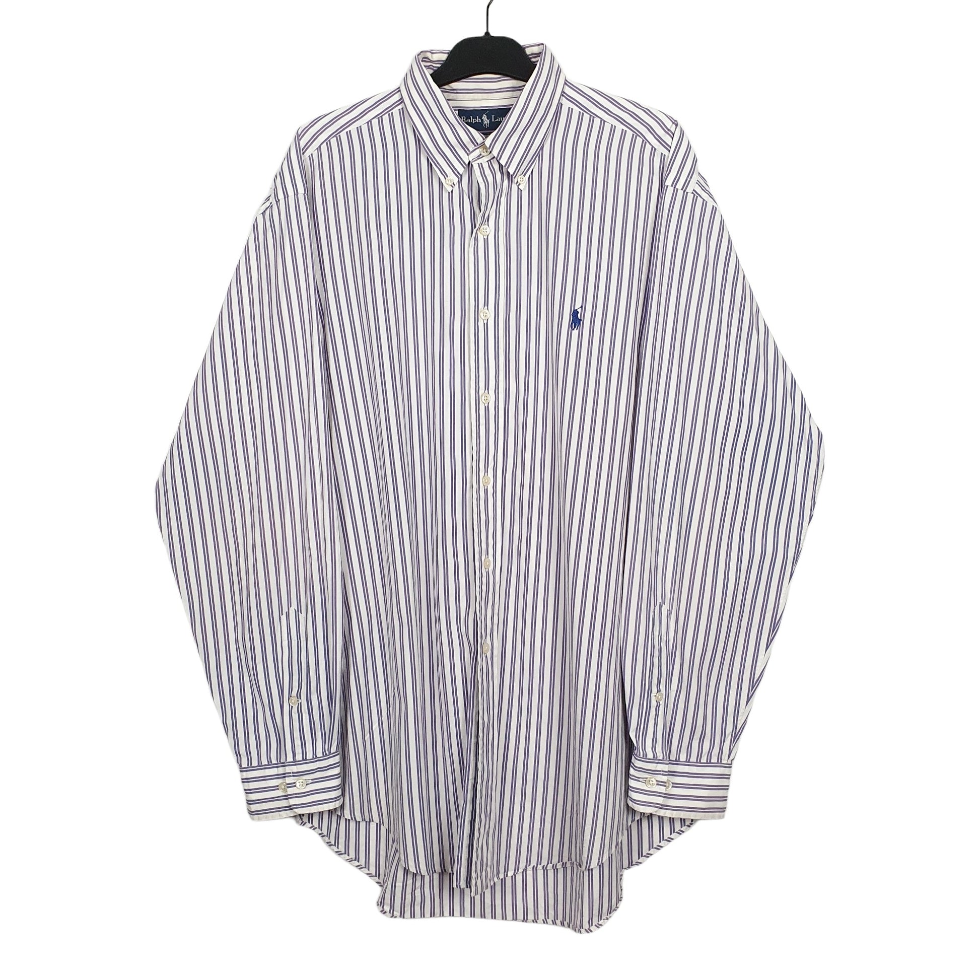 Ralph Lauren Long Sleeve Classic Fit Pinstripe Shirt Purple