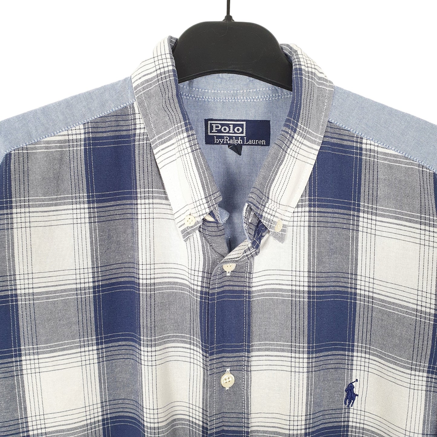 Ralph Lauren Plaid Oxford Long Sleeve Regular Fit Check Shirt Blue