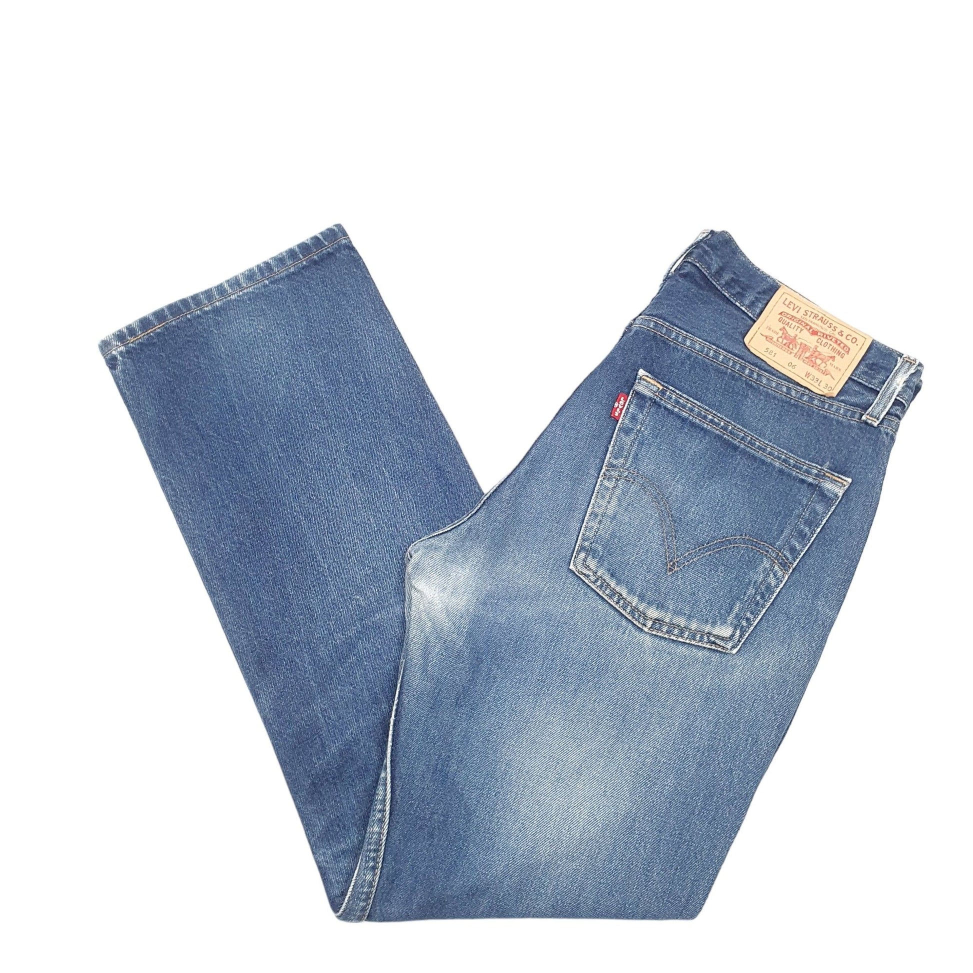 Mens Blue Levis Regular 581 JeansW33 L30