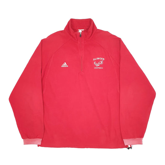 Adidas Football Quarter Zip Fleece XL Red