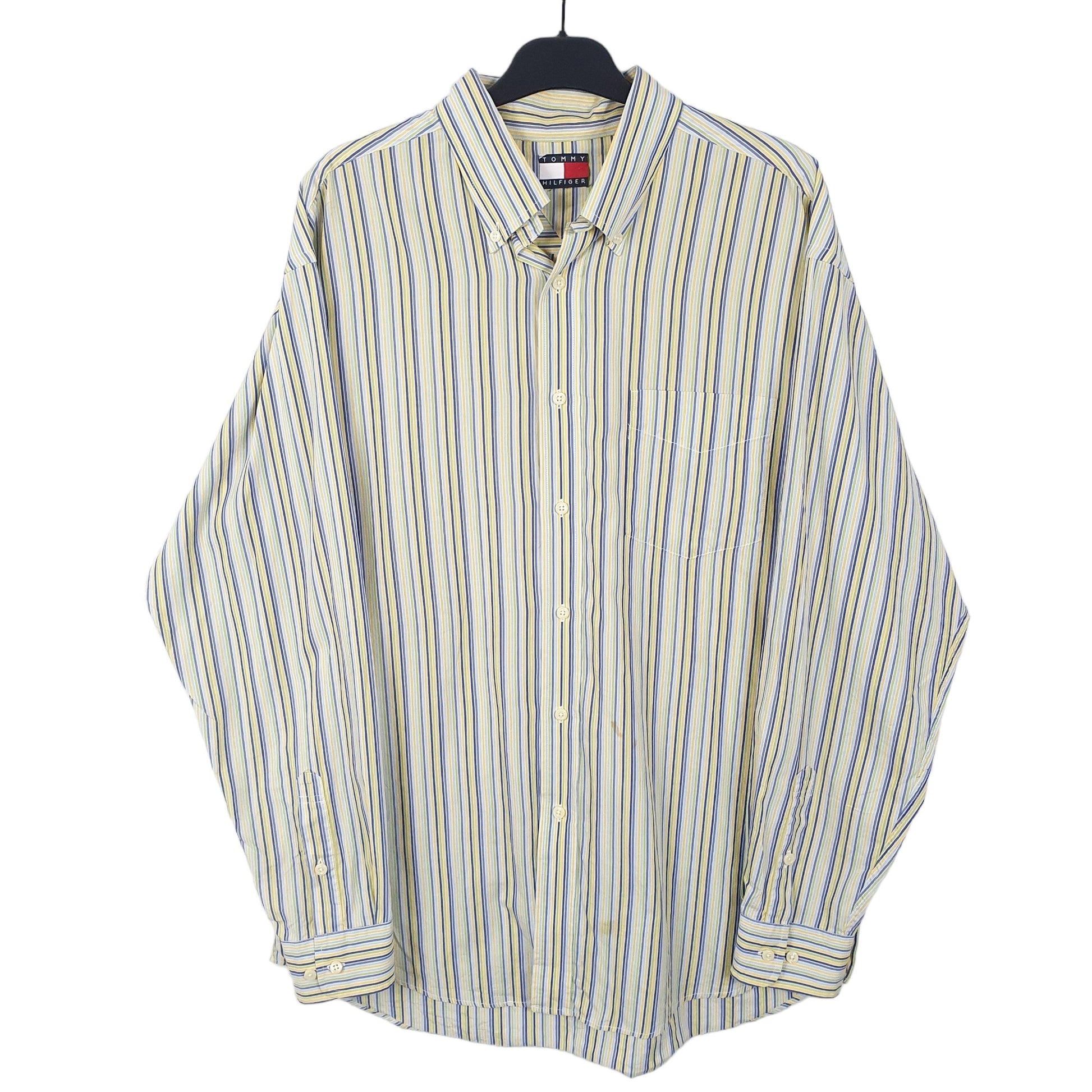 Tommy Hilfiger Long Sleeve Regular Fit Striped Shirt Green