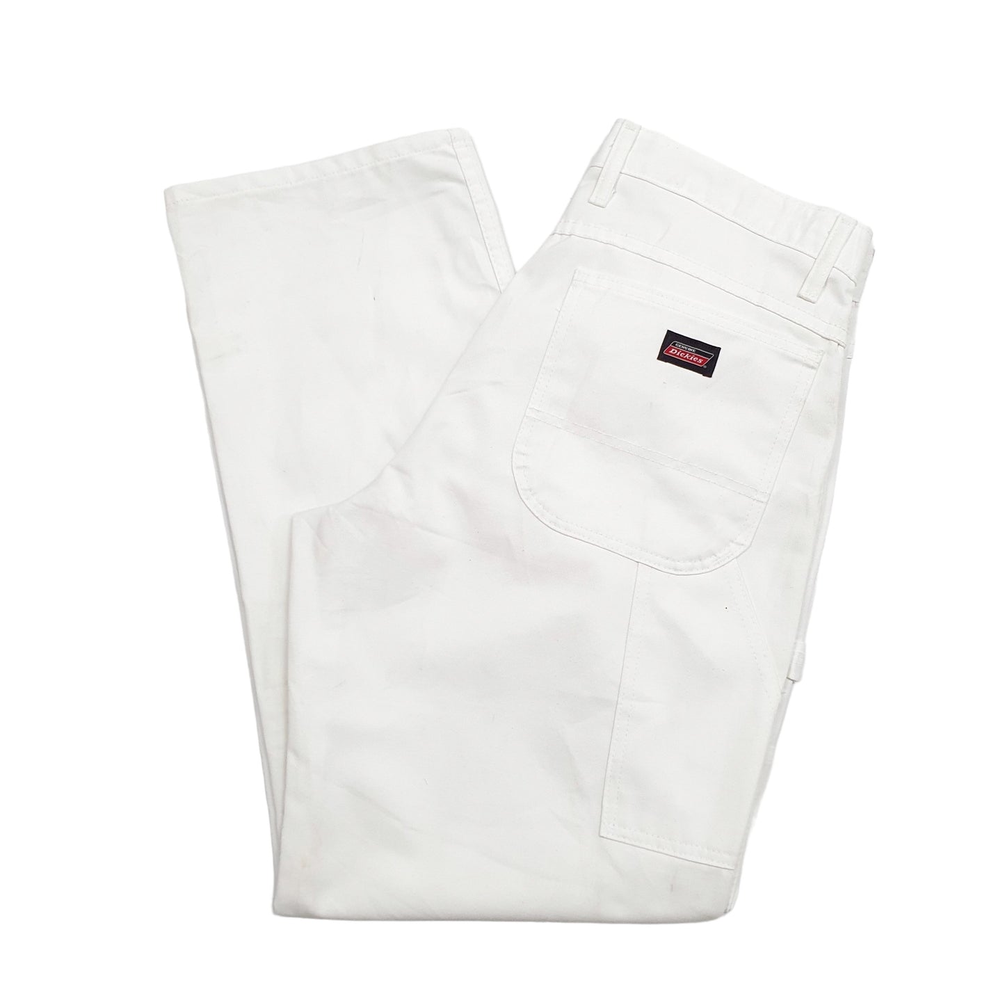 Mens White Dickies  Carpenter Trousers