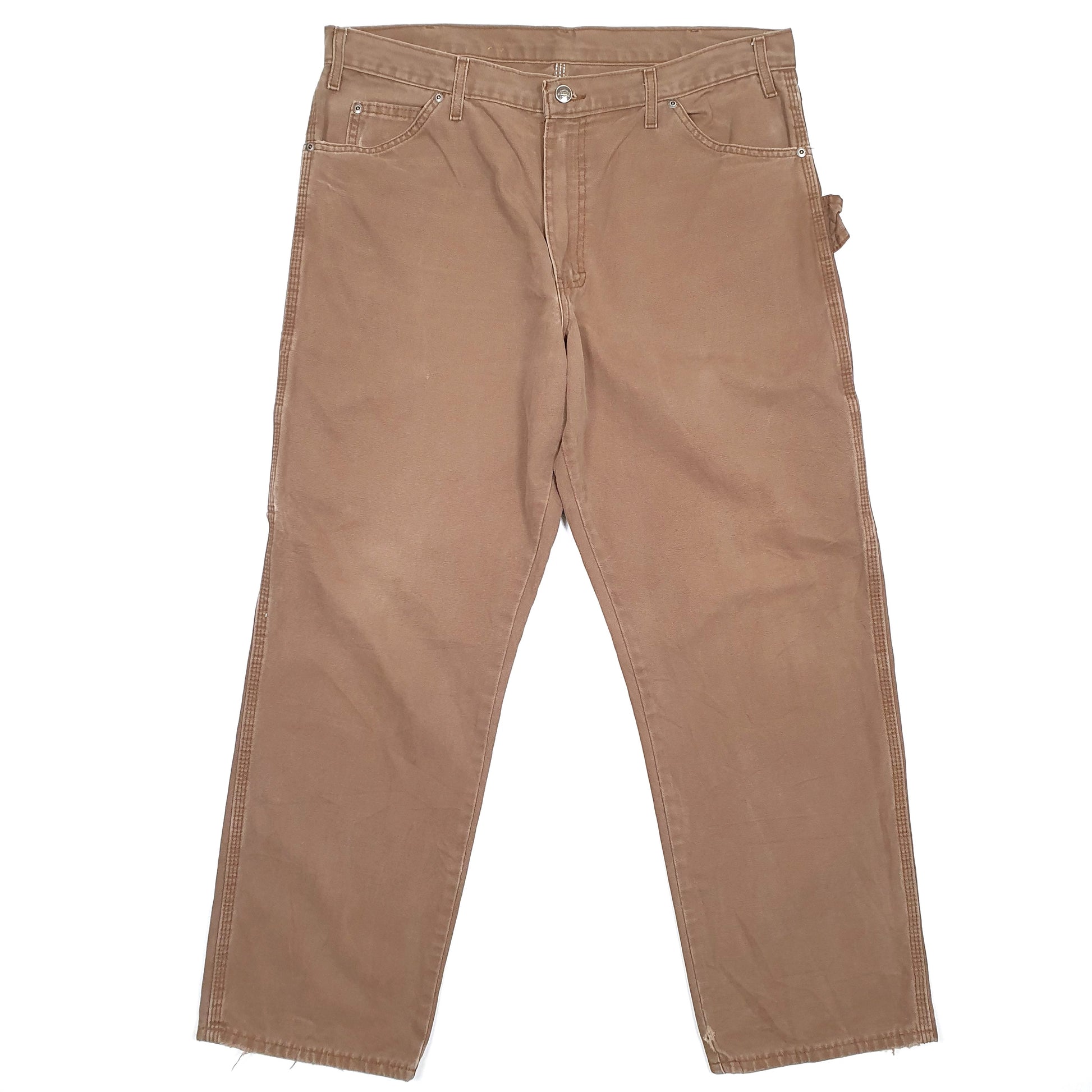 Mens Dickies Brown Carpenter Trousers W36 L29 Brown