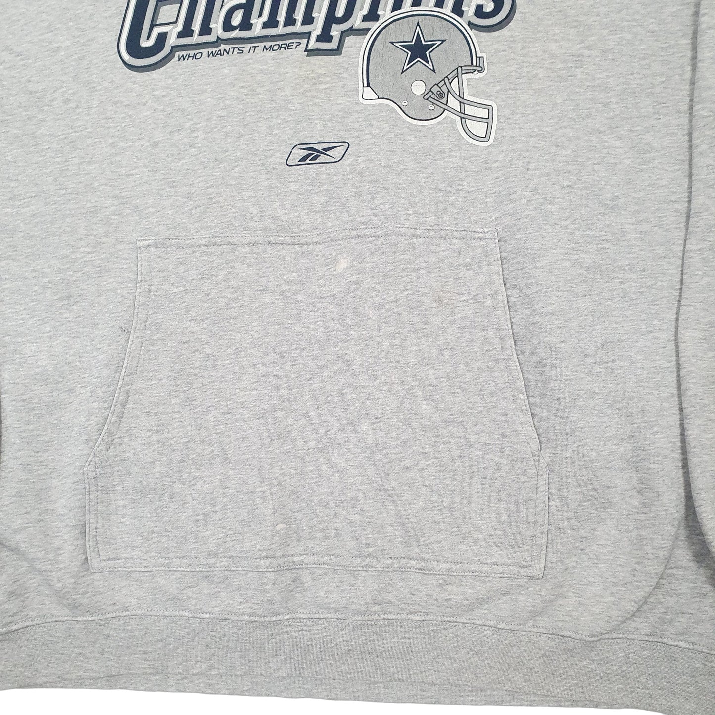 Mens Grey Reebok NFL Superbowl Champions 2007 Hoodie Jumper