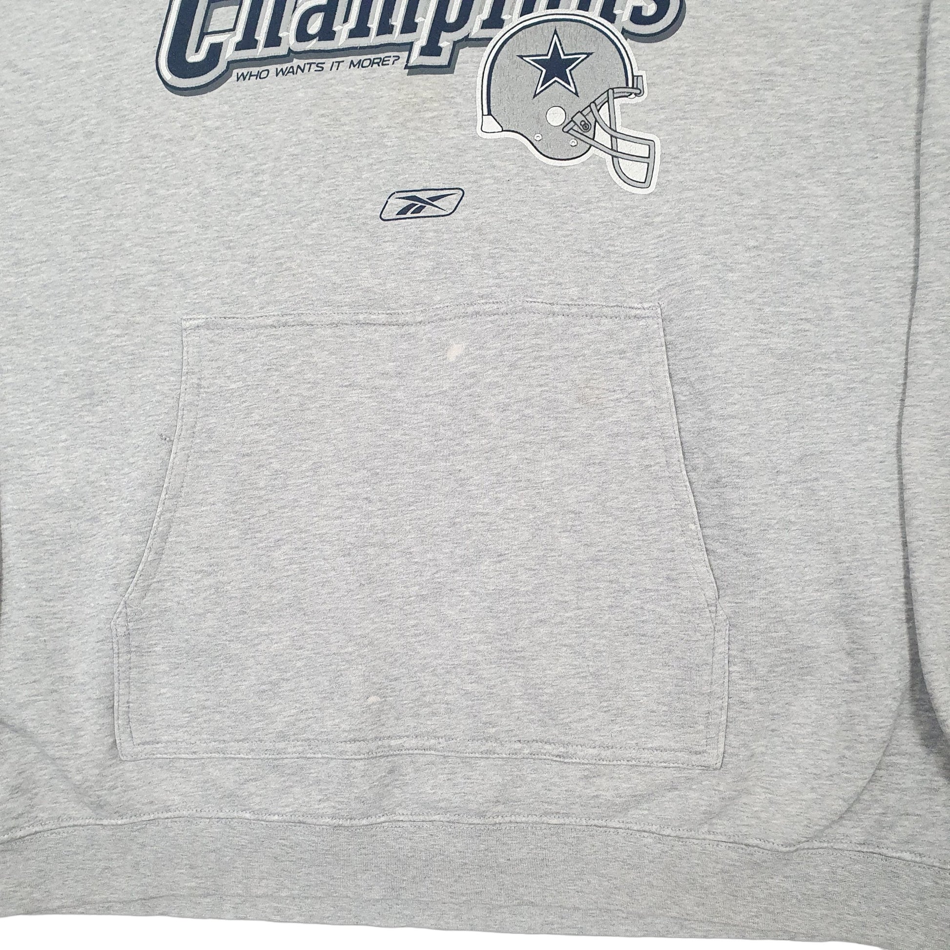 Mens Grey Reebok NFL Superbowl Champions 2007 Hoodie Jumper