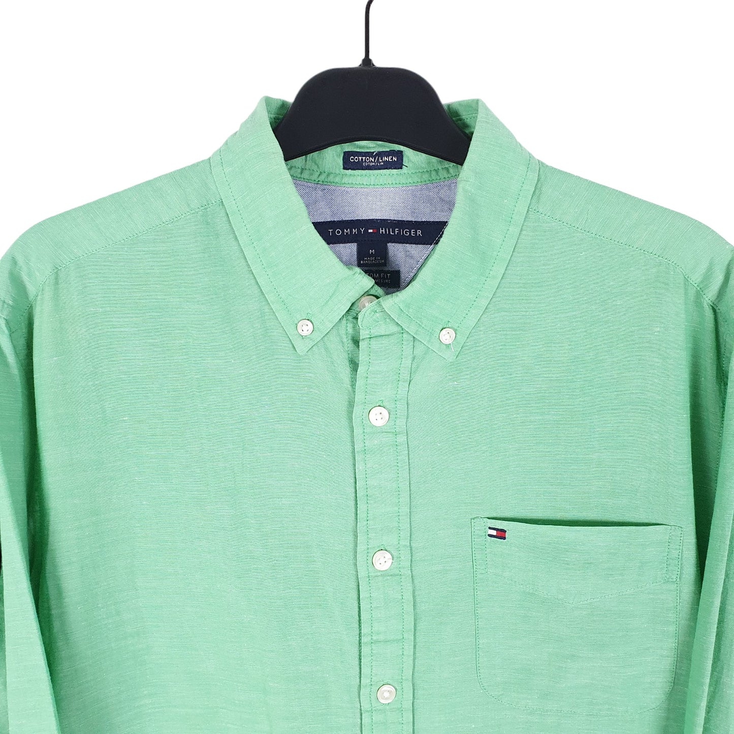 Tommy Hilfiger Long Sleeve Regular Fit Gingham Shirt Green