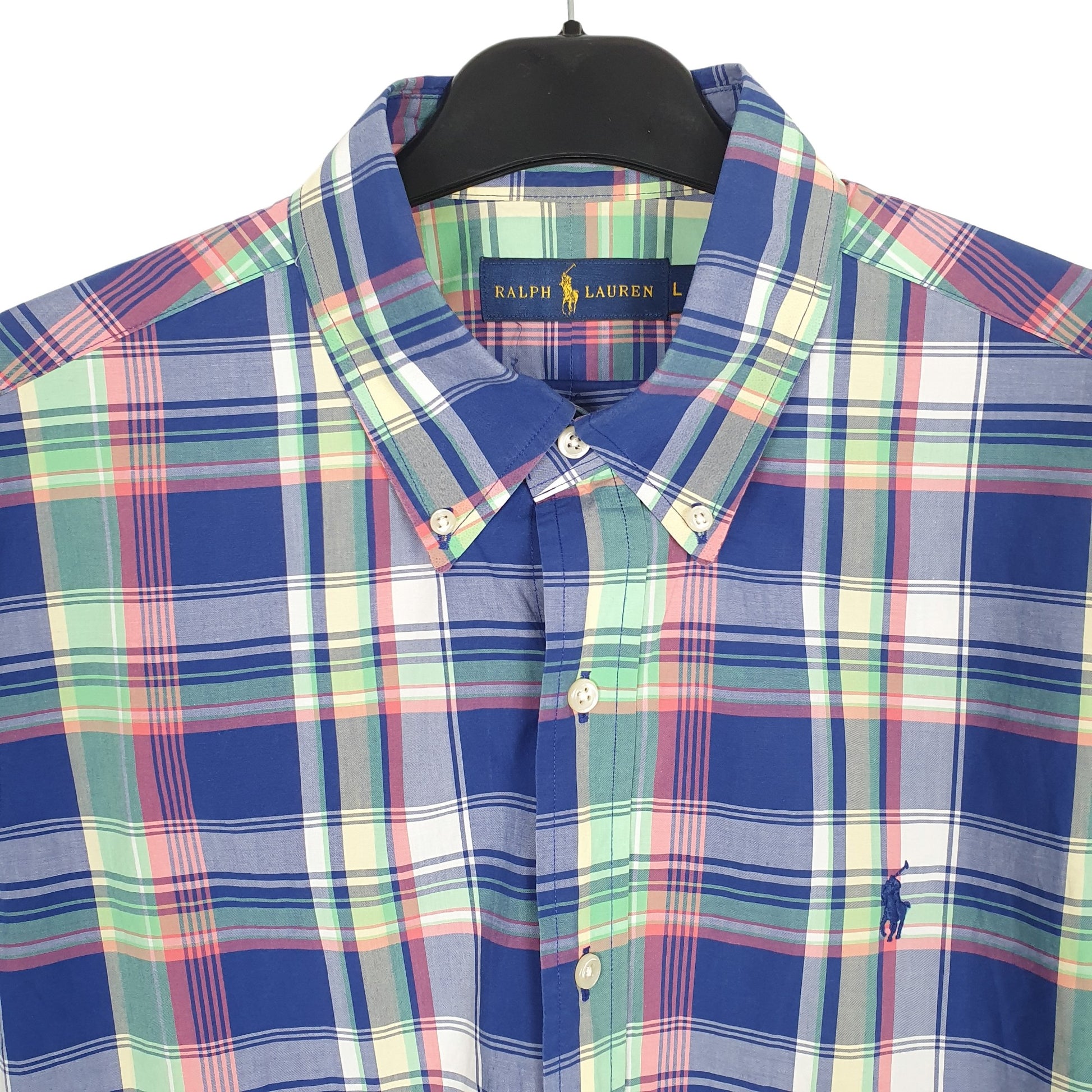 Ralph Lauren Short Sleeve Regular Fit Check Shirt Blue