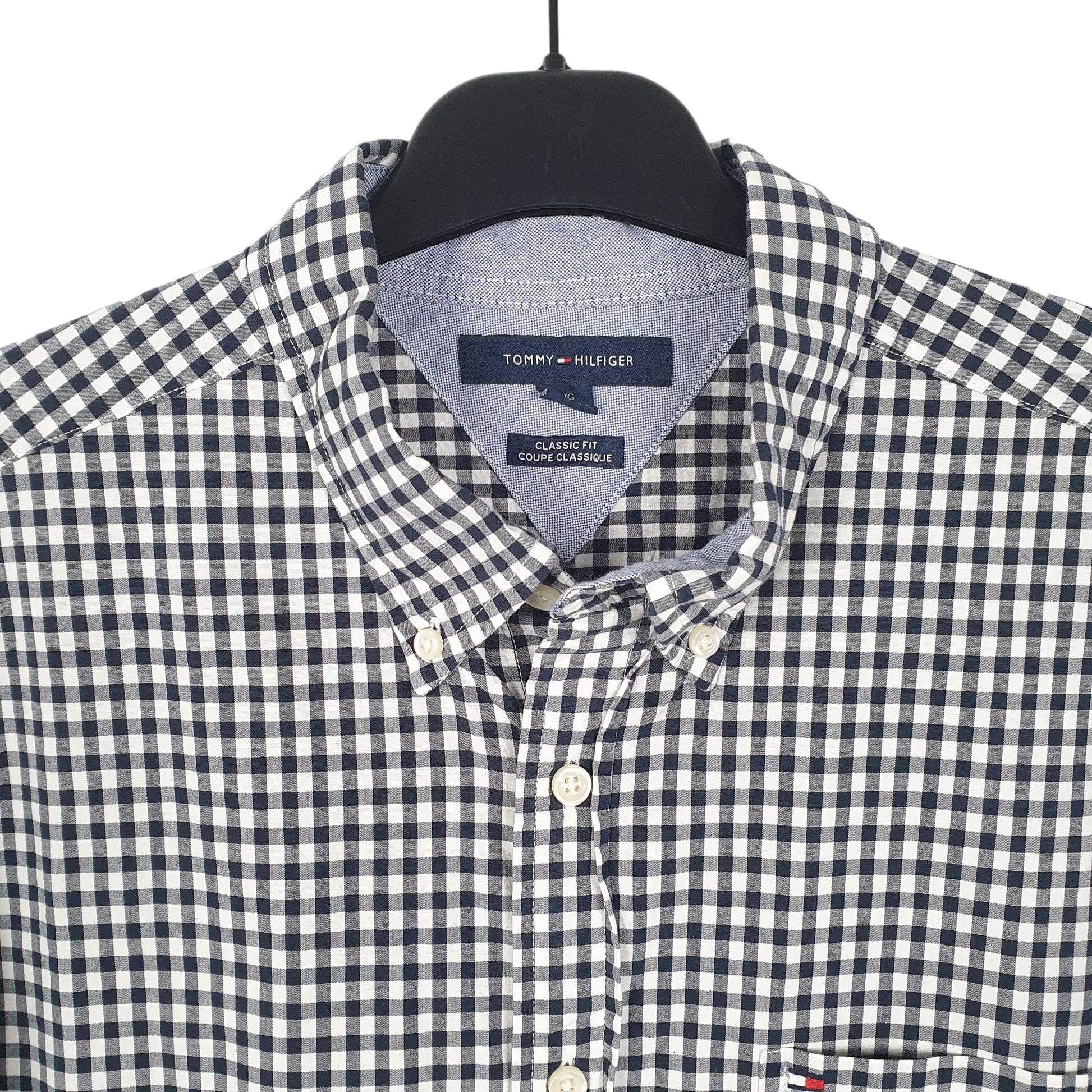 Tommy Hilfiger Long Sleeve Regular Fit Gingham Shirt White