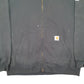 Mens Black Carhartt Hoodie Workwear Full Zip Jumper