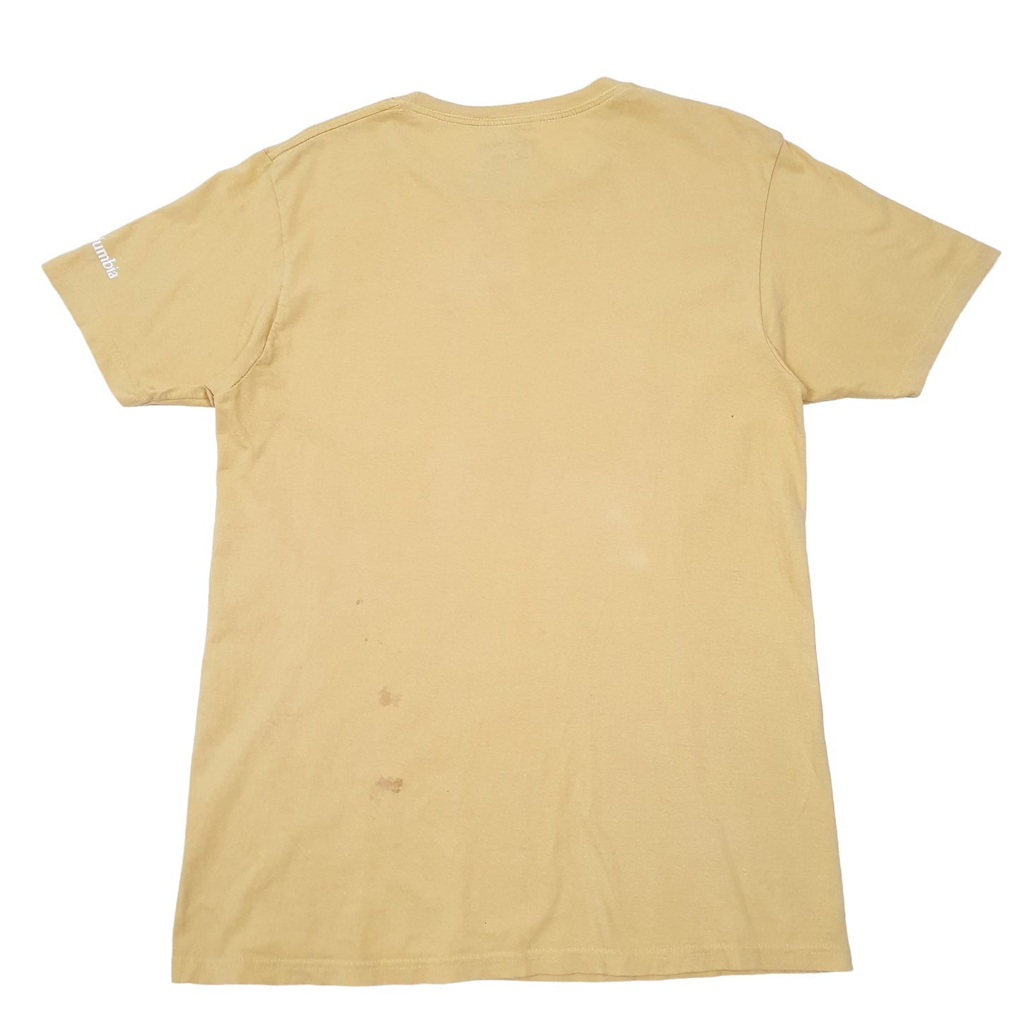 Mens Yellow Columbia Sportswear  Short Sleeve T Shirt