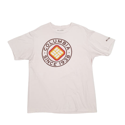 Mens Beige Columbia Sportswear  Short Sleeve T Shirt