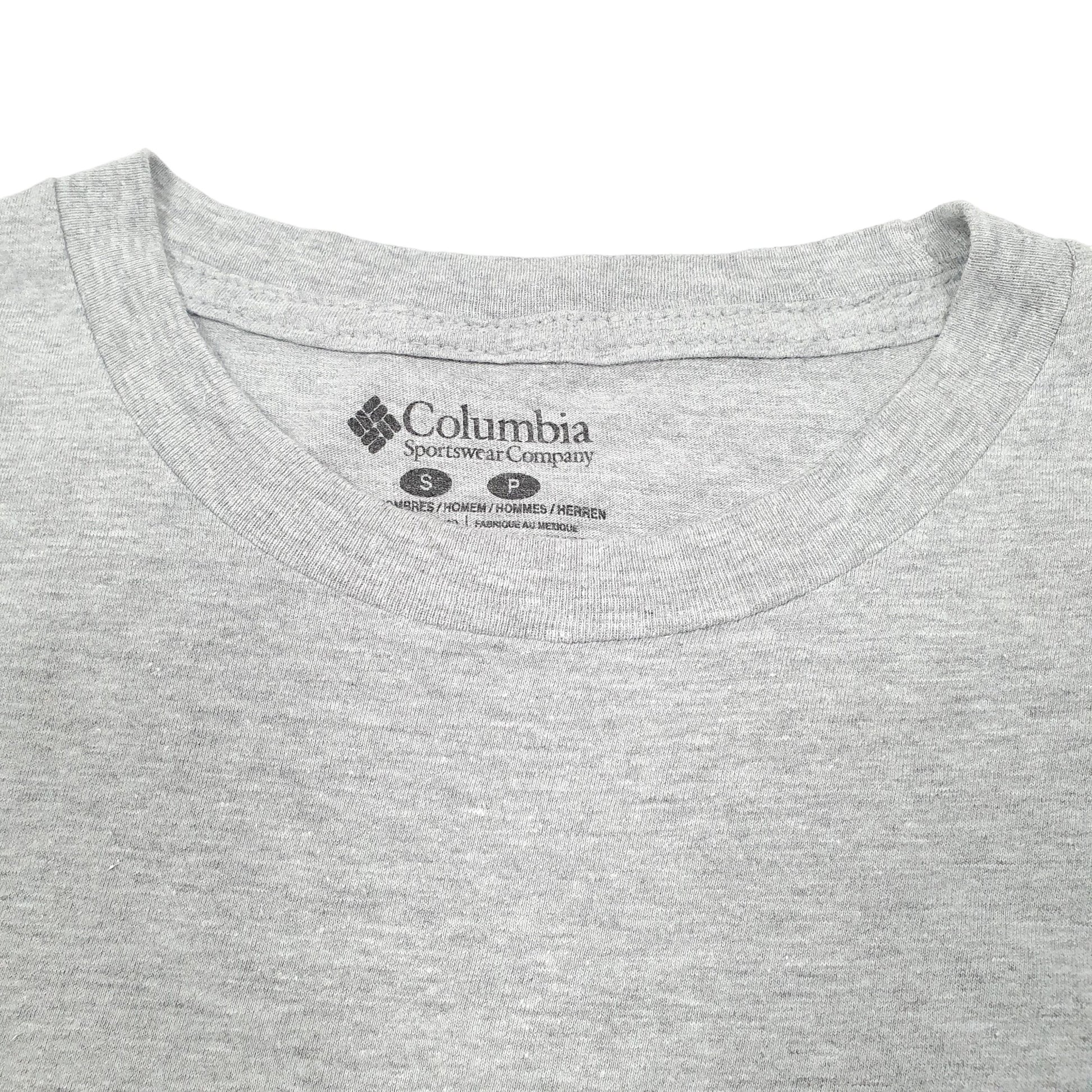 Mens Grey Columbia Sportswear Performance Fishing Gear PFG Short Sleeve T Shirt