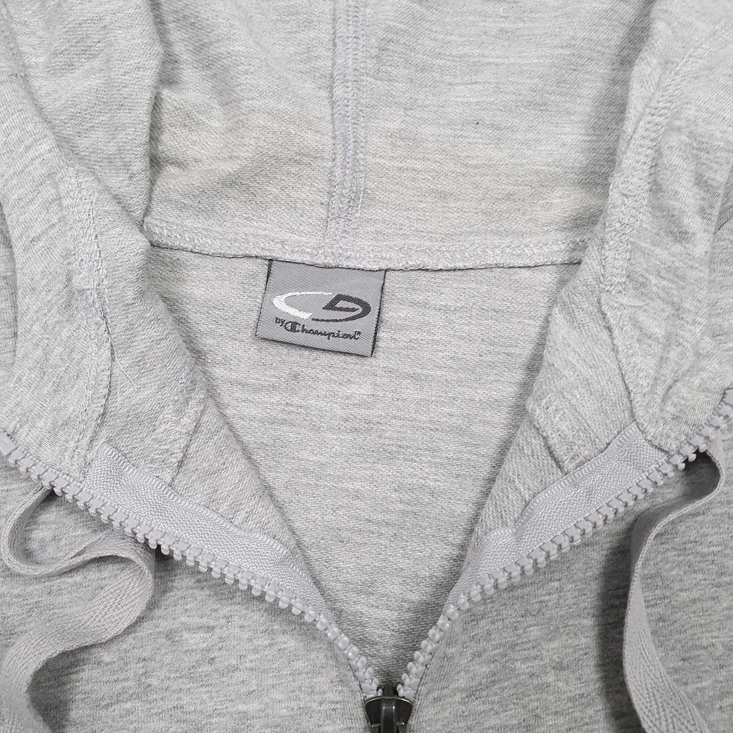 Mens Grey Champion Hoodie Full Zip Jumper