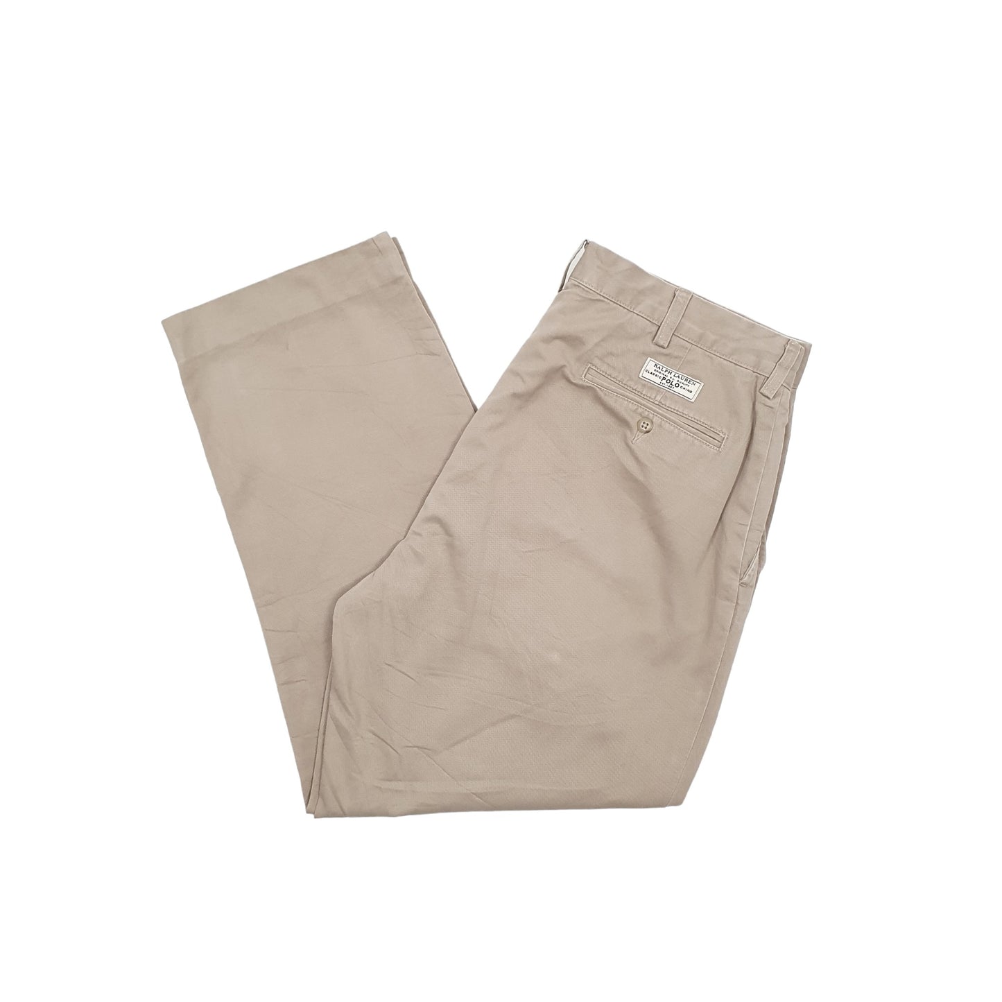 Mens Polo Ralph Lauren Beige Chino Trousers W36 L27 Beige