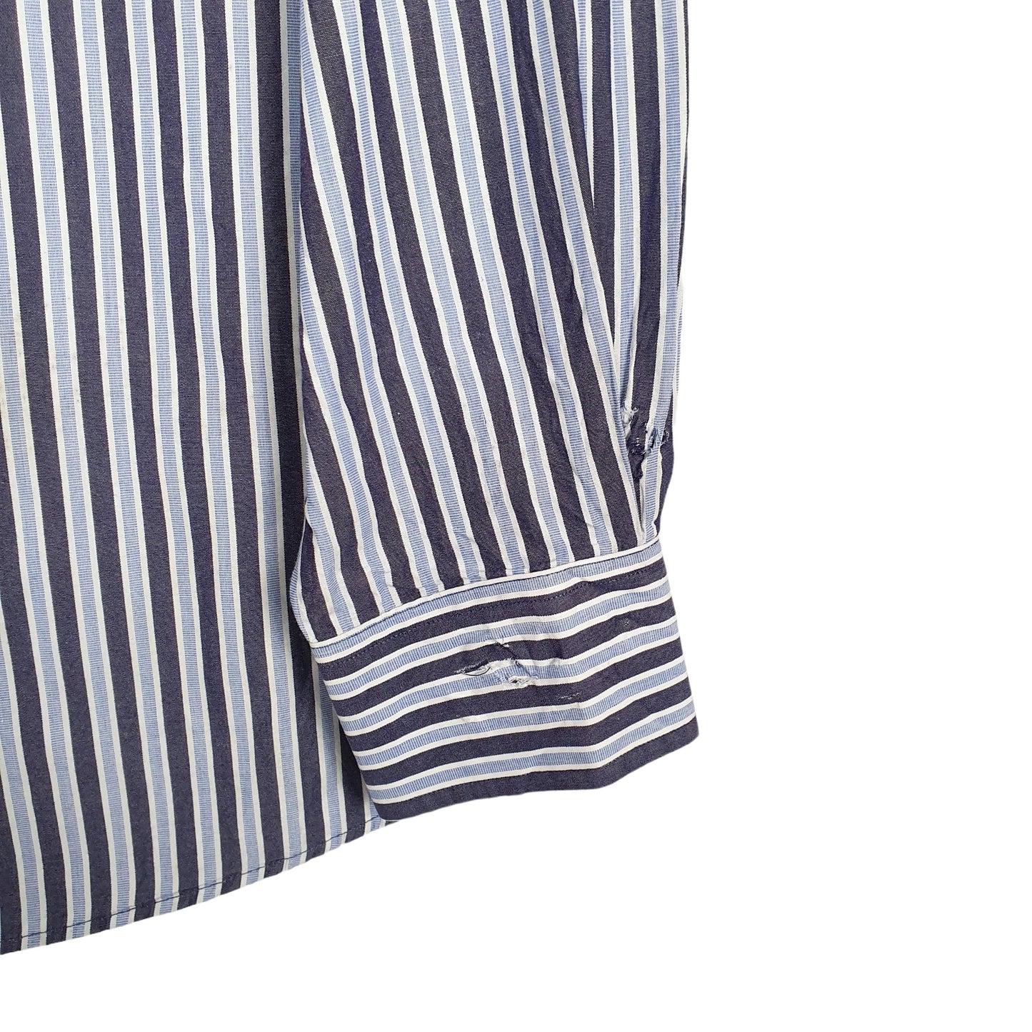 Tommy Hilfiger Long Sleeve Slim Fit Striped Shirt Navy