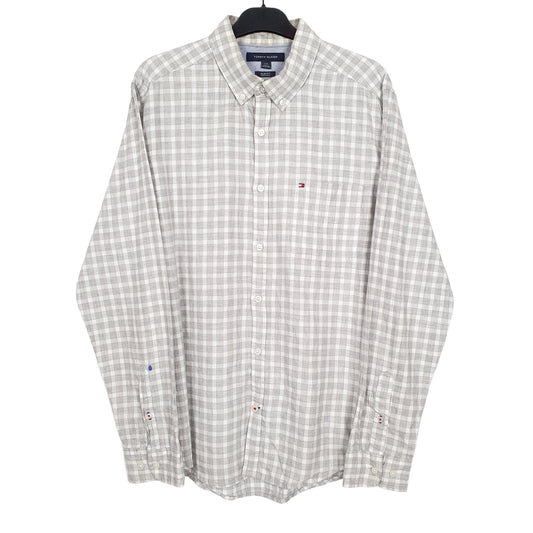 Tommy Hilfiger Long Sleeve Slim Fit Check Shirt Grey